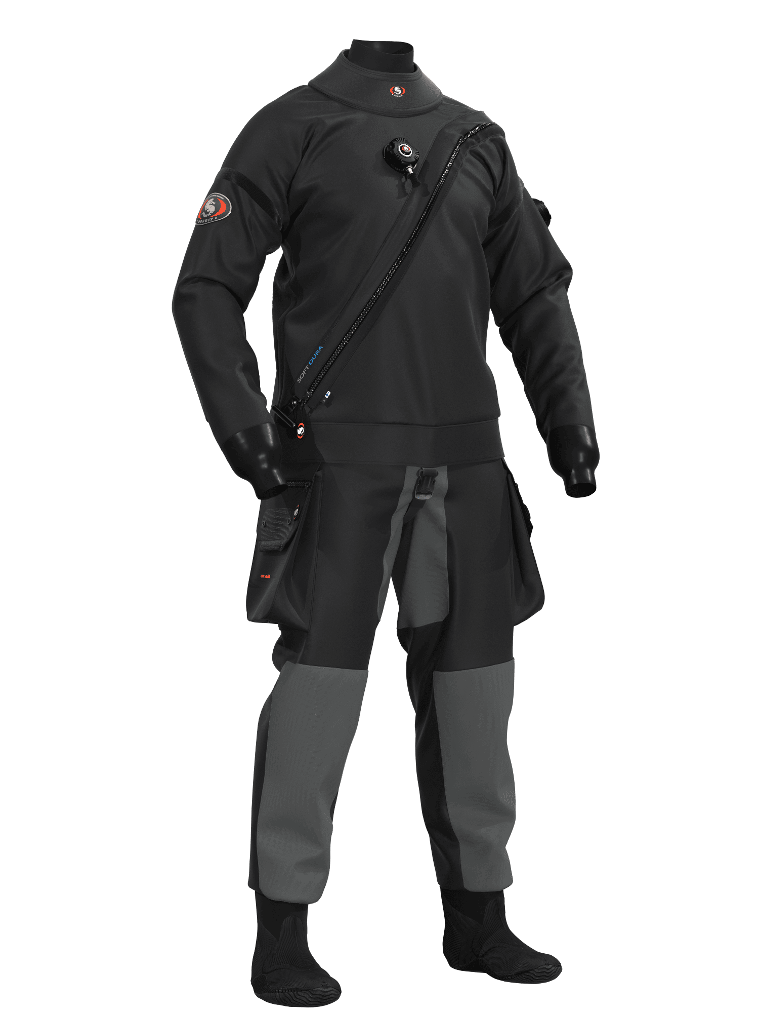 Ursuit Softdura Trockentauchanzug – Schwarz