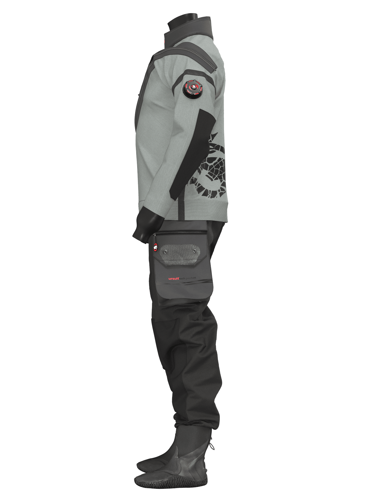 Ursuit Cordura Trockentauchanzug - Grau