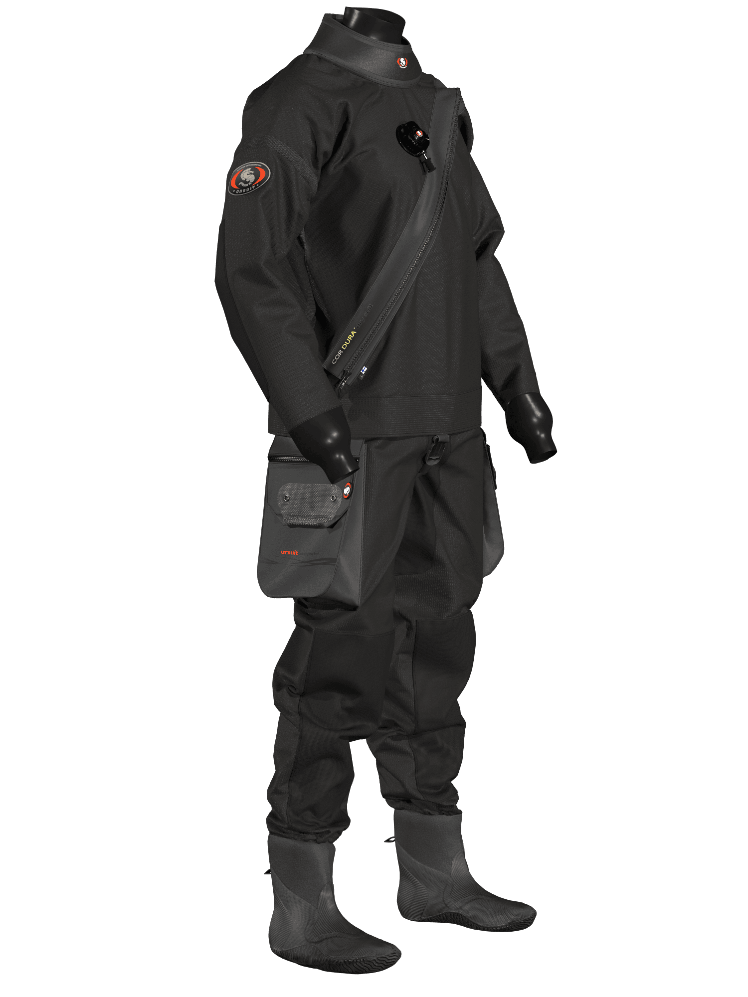 Ursuit Cordura Trockentauchanzug - Schwarz