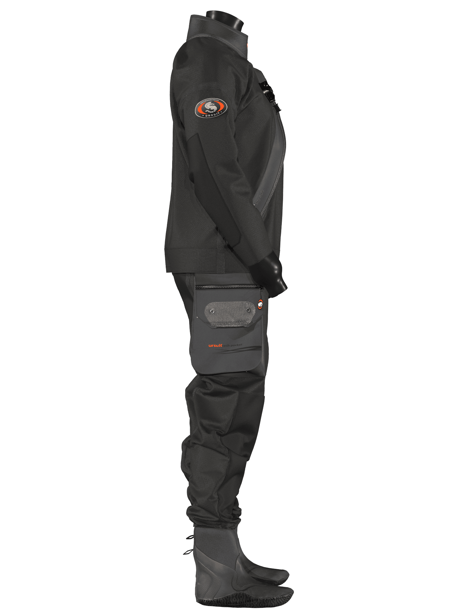 Ursuit Cordura Trockentauchanzug - Schwarz