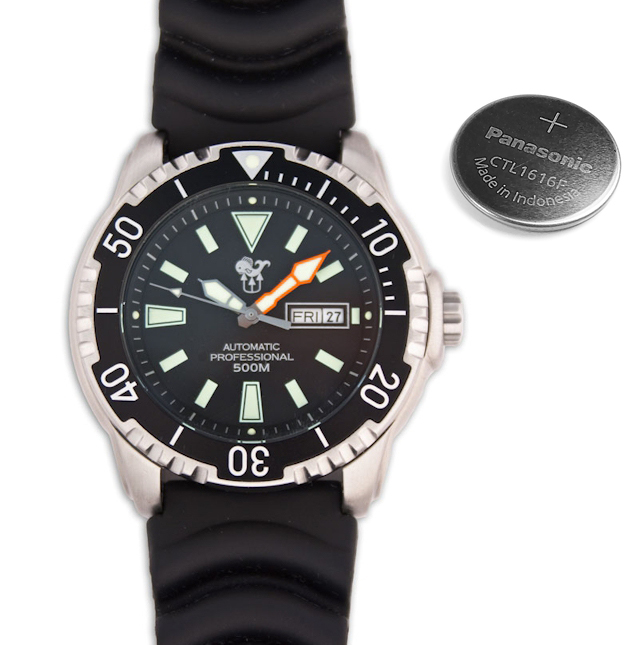 Batteriewechsel Poseidon Taucheruhr
